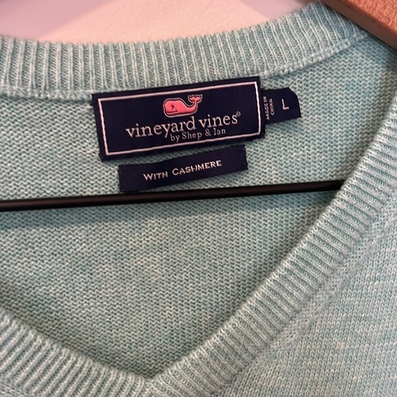 Vineyard Vines Lightweight Cotton Cashmere Blend Sweater Size Large - Picture 2 of 5
